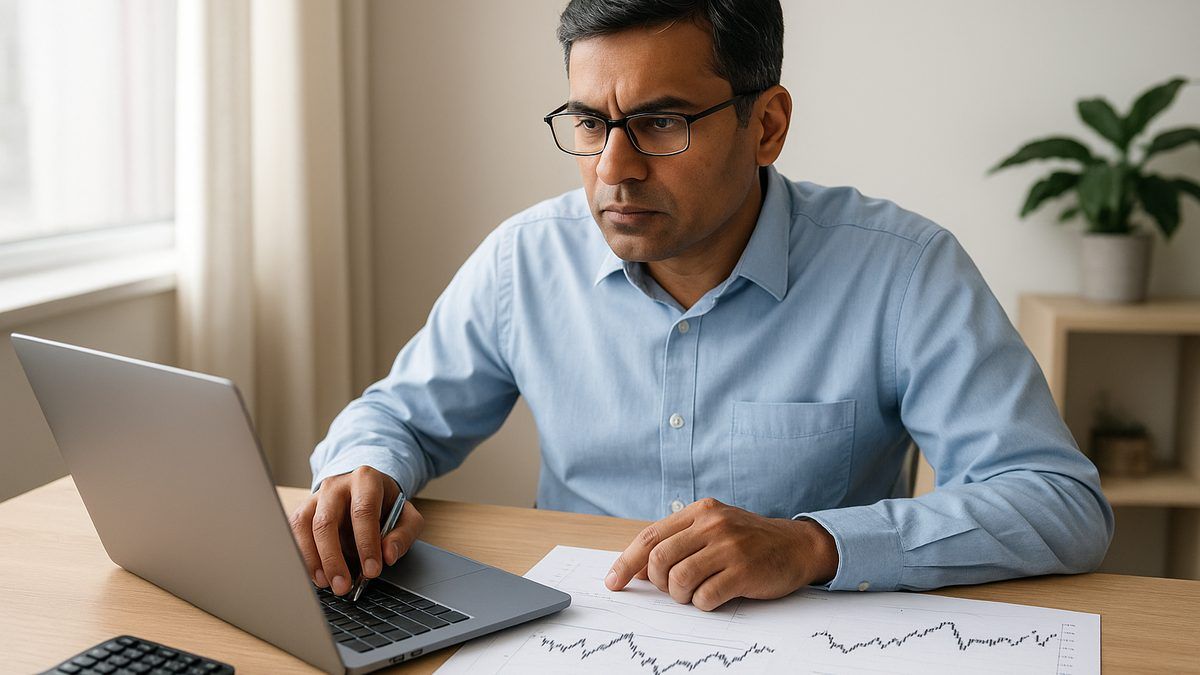 Option seller checking the India VIX reading against a NIFTY strangle strike plan before the market opens