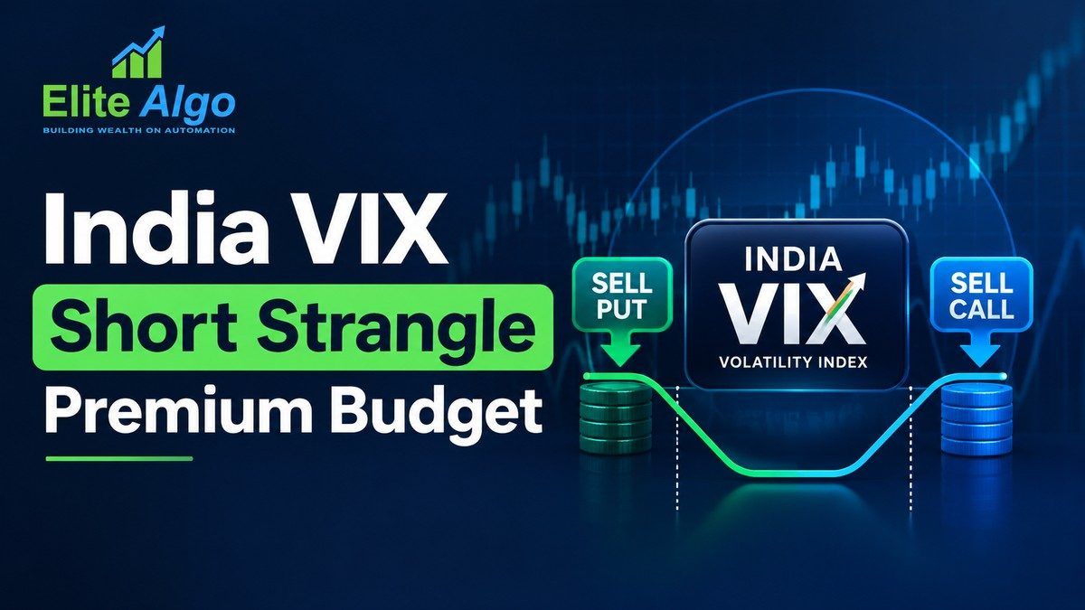 NIFTY options chain on a trading desk monitor with implied volatility column highlighted across multiple strikes