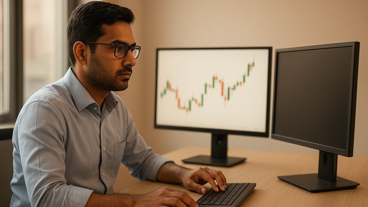 Trader reviewing a paper trading dashboard before switching an option-selling algo to live capital