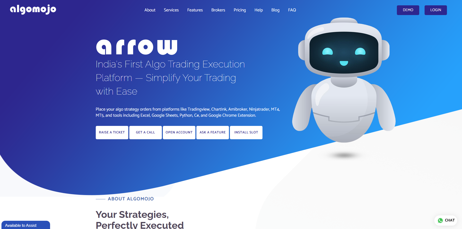 algomojo algo trading software